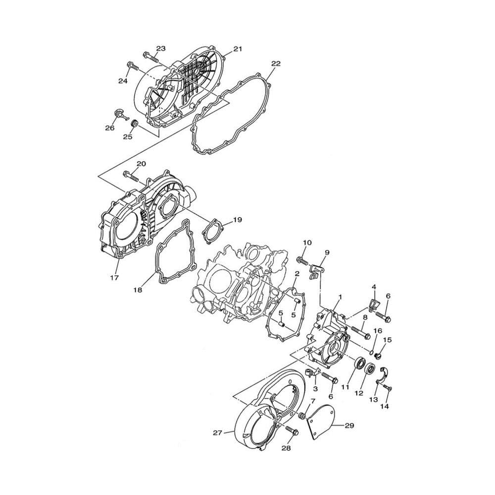Схема узла «Крышка вариатора двигателя 500H EFI» — Stels Stels ATV 500H/700H EFI