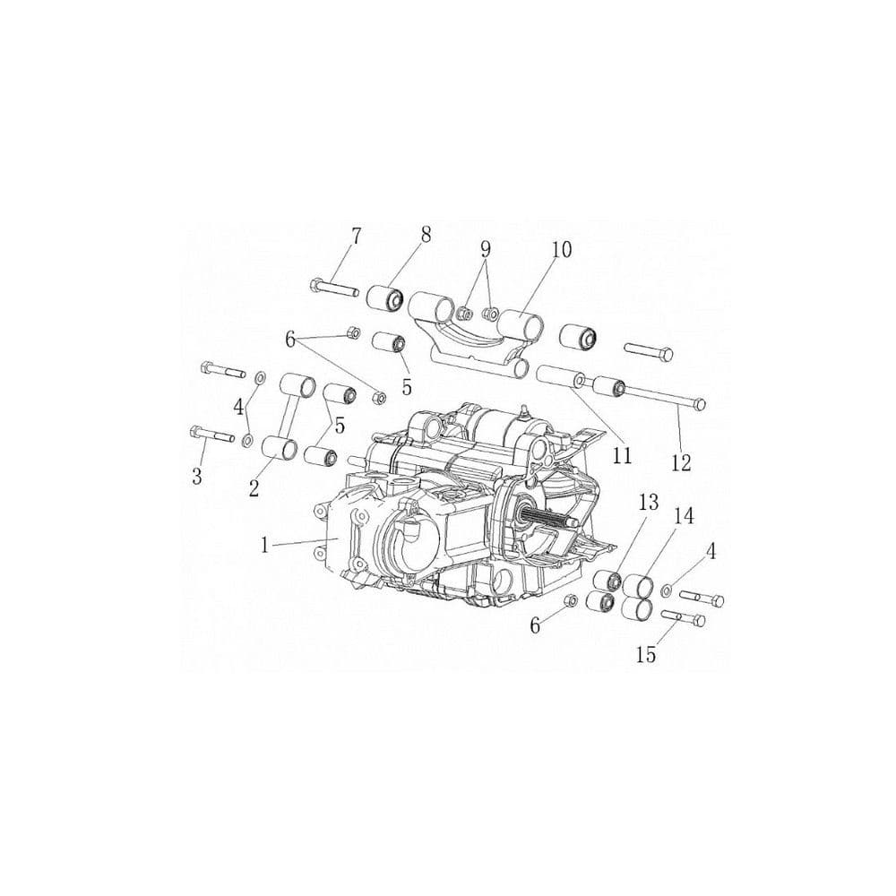 Схема узла «Двигатель» — Stels Stels ATV 300B