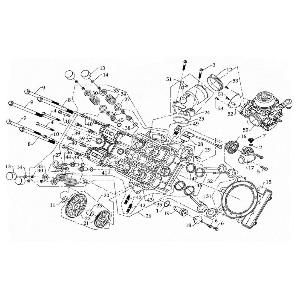 Схема узла «Головка блока цилиндра (карбюратор)» — Stels Stels ATV 600GT EFI EPS