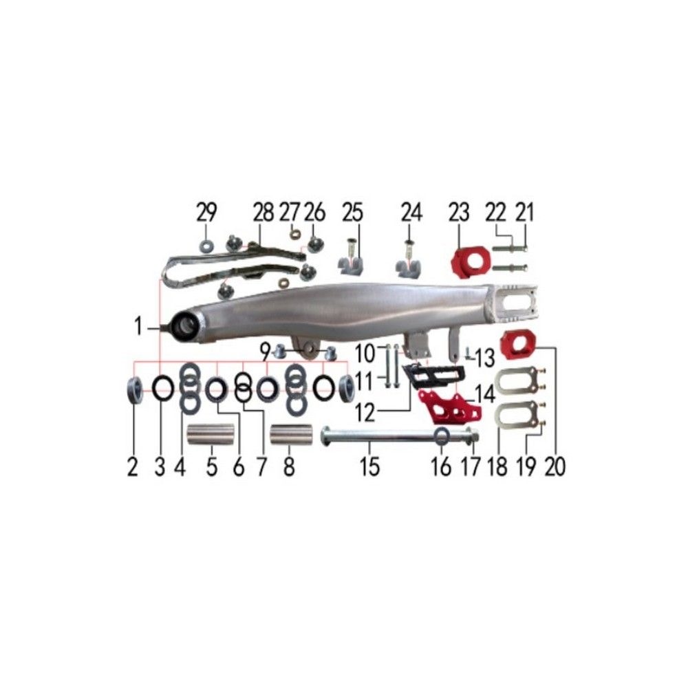 Схема узла «Маятник» — BSE Эндуро / мотоцикл кроссовый BSE RTC-300RY