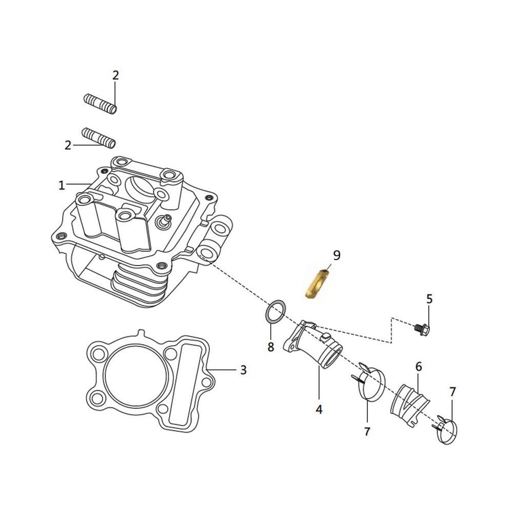 Схема узла «Головка цилиндра» — Bajaj Мотоцикл Bajaj Boxer 150 UG
