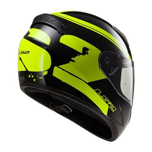 Шлем LS2 FF351 K (1300 г) ATMOS GLOSS BLACK HI-VIS YELLOW