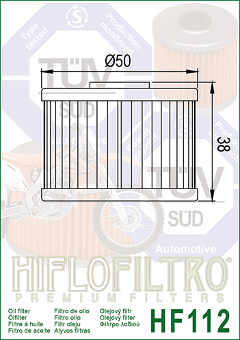 Фильтр маслянный Hiflo Filtro HF112