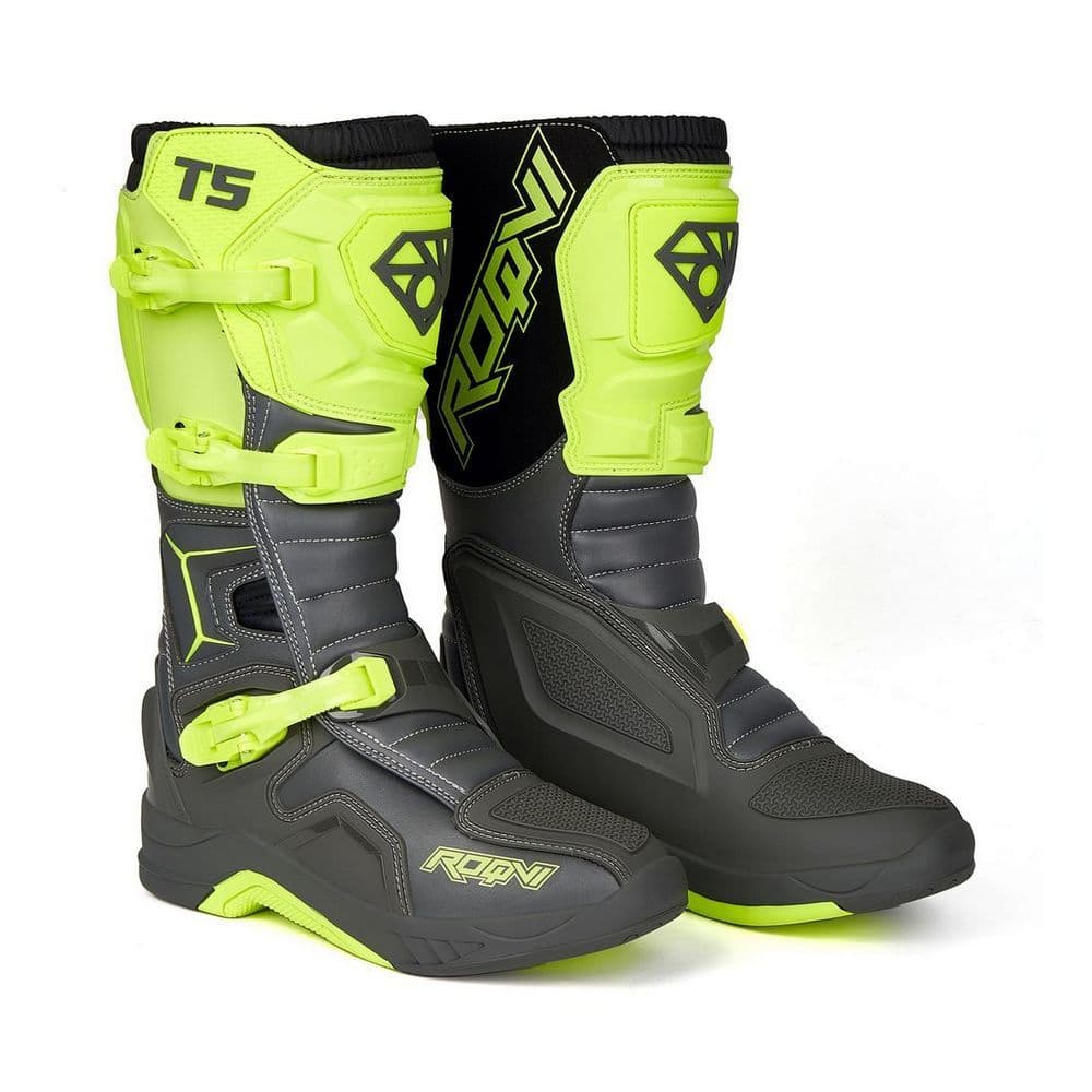 Мотоботы Roqvi T5 Neon Green